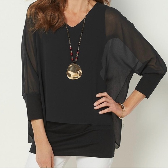 Soft Surroundings Tops - NWT Soft Surrounding San Sebastian Top, Black, Size Small